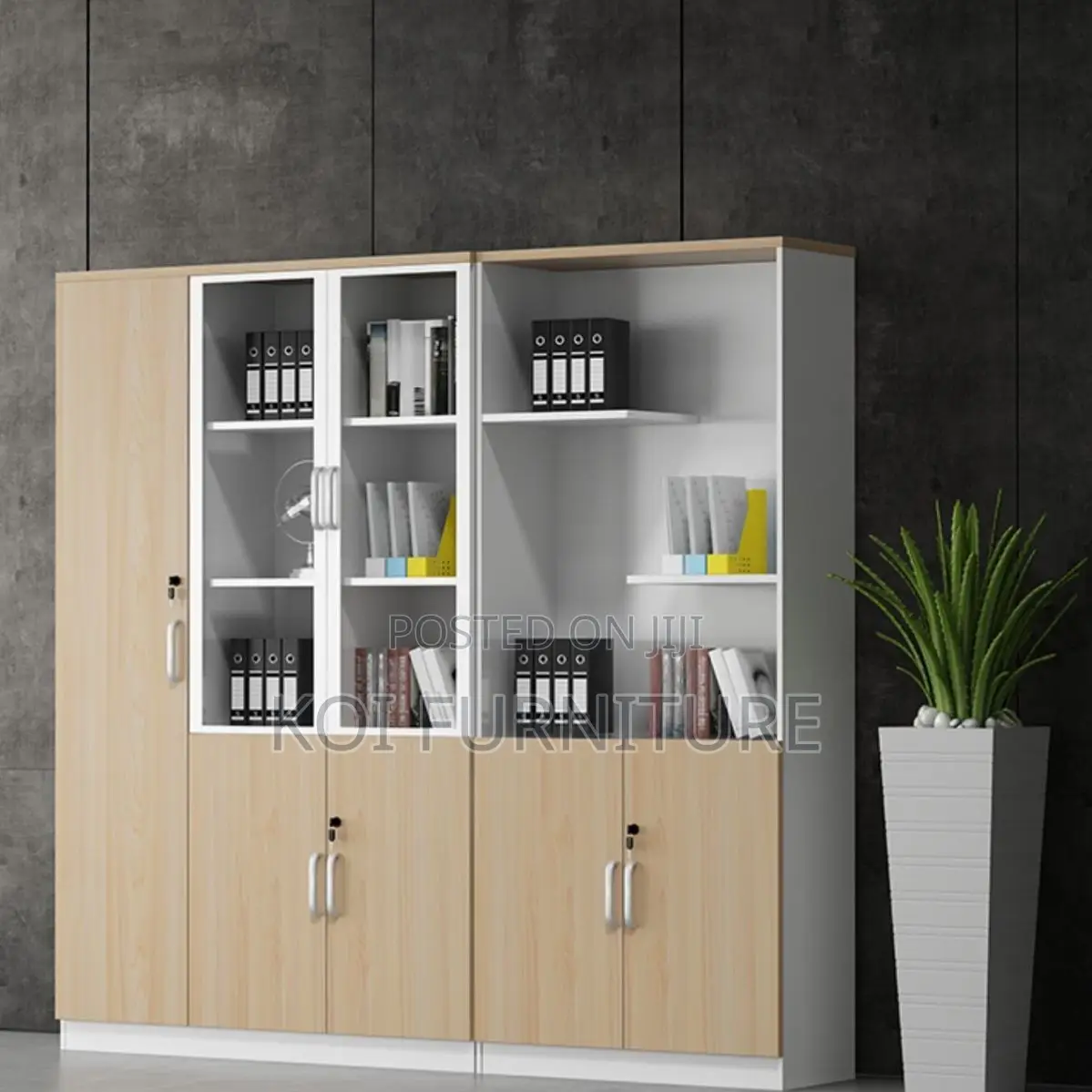 Office Cabinet; Three Doors Executive Essential Filing Cabinet