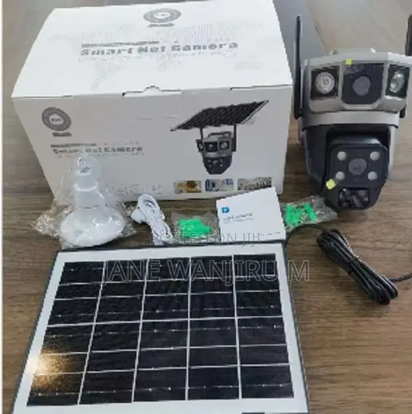 New Wifi Dual Lens PTZ V380 Solar Camera Double Lense