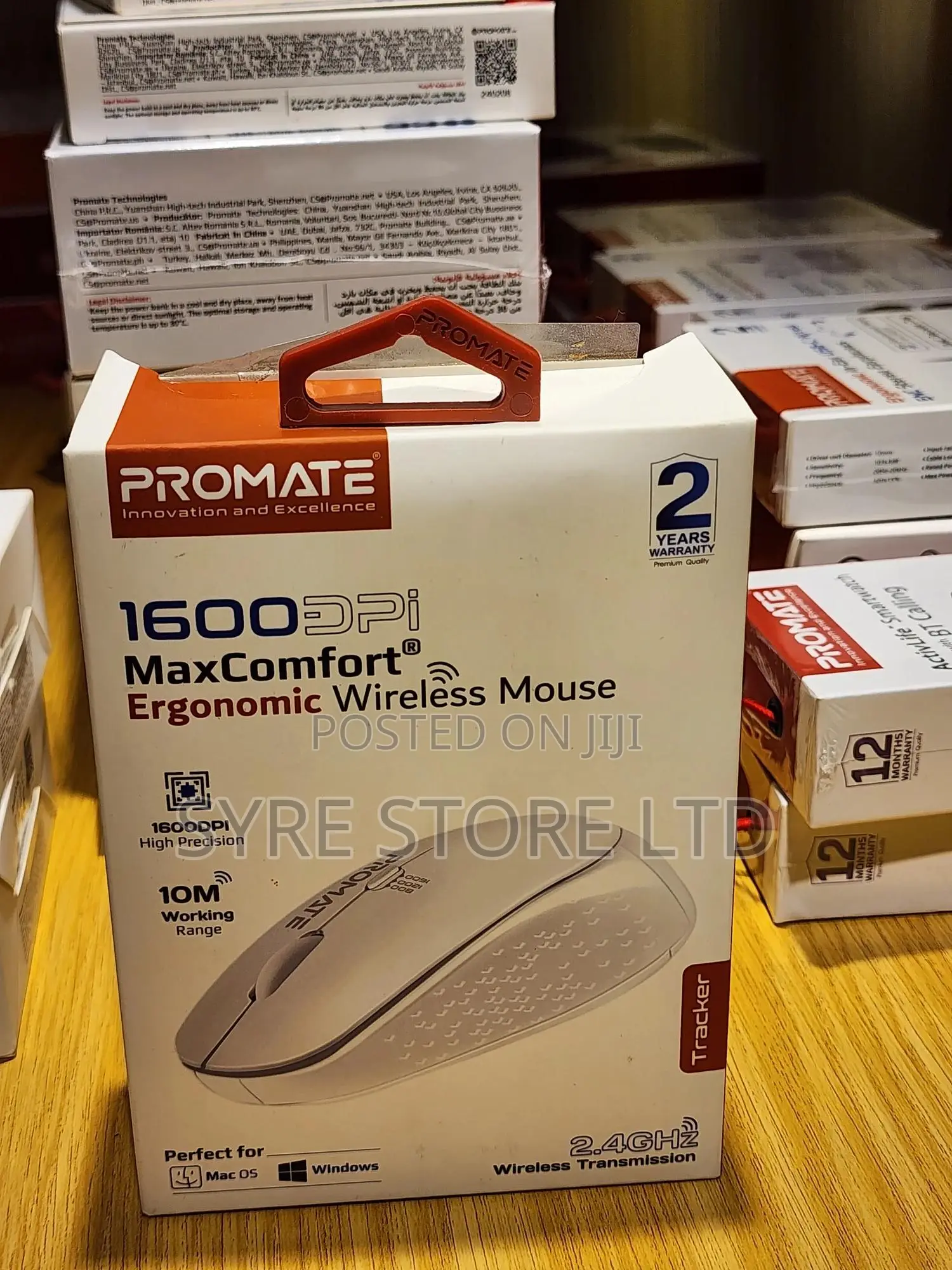 1600dpi Ergonomic Wireless Mouse-Promate Tracker