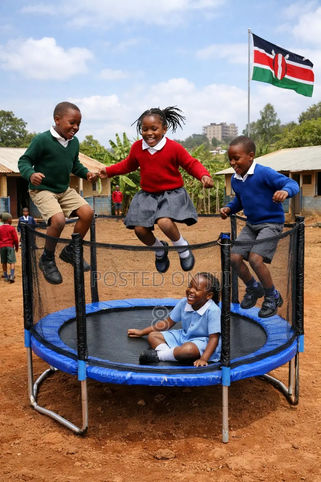 Kids 4ft Trampoline With Safety Net – Strong Durable Indoor/Outdoor