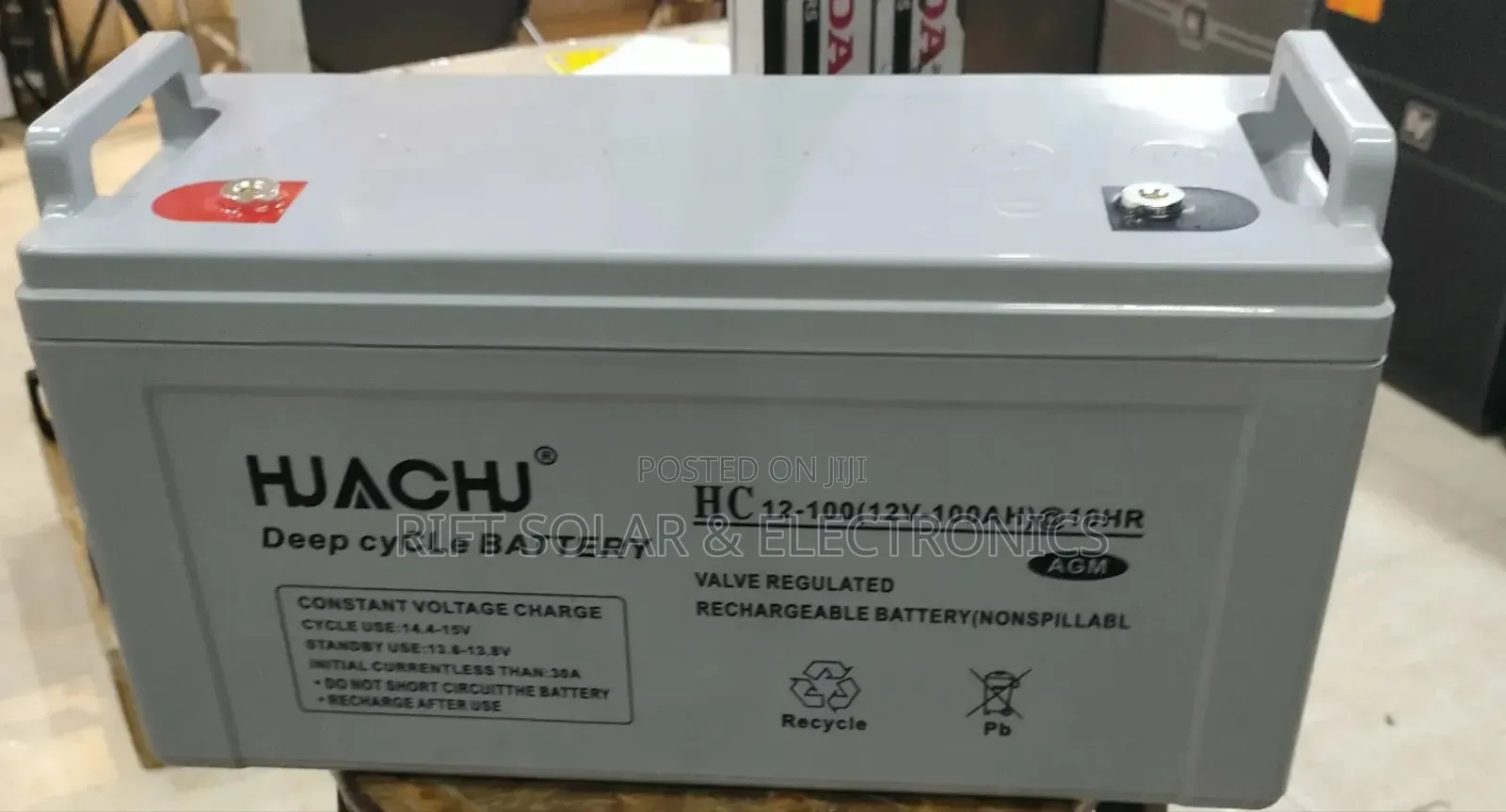 New 100ah - 12v Deep Cycle Valve Regulated Solar Battery