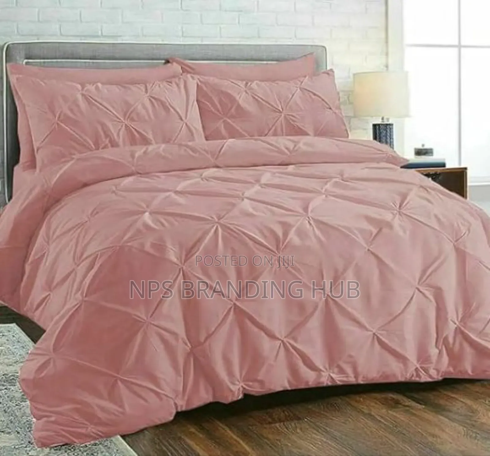 Pinch Pleat Pintuck Duvet Cover Set Size: 6*6/6*7 Sk