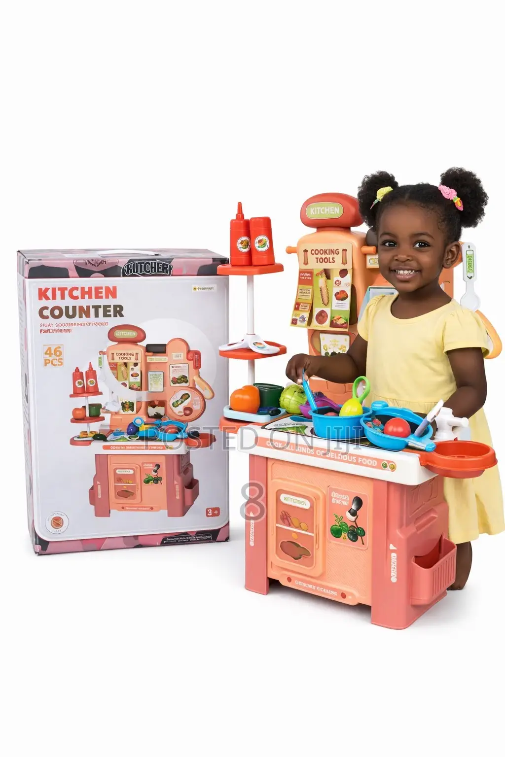 Kids Kitchen Play Set With Accessories – Toy Cooking Set