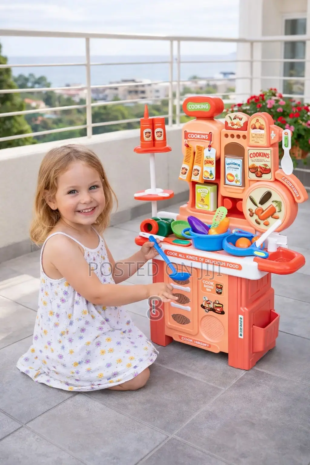 Kids Pretend Play Kitchen Set – Cooking Toy With Pots, Pans Utensils