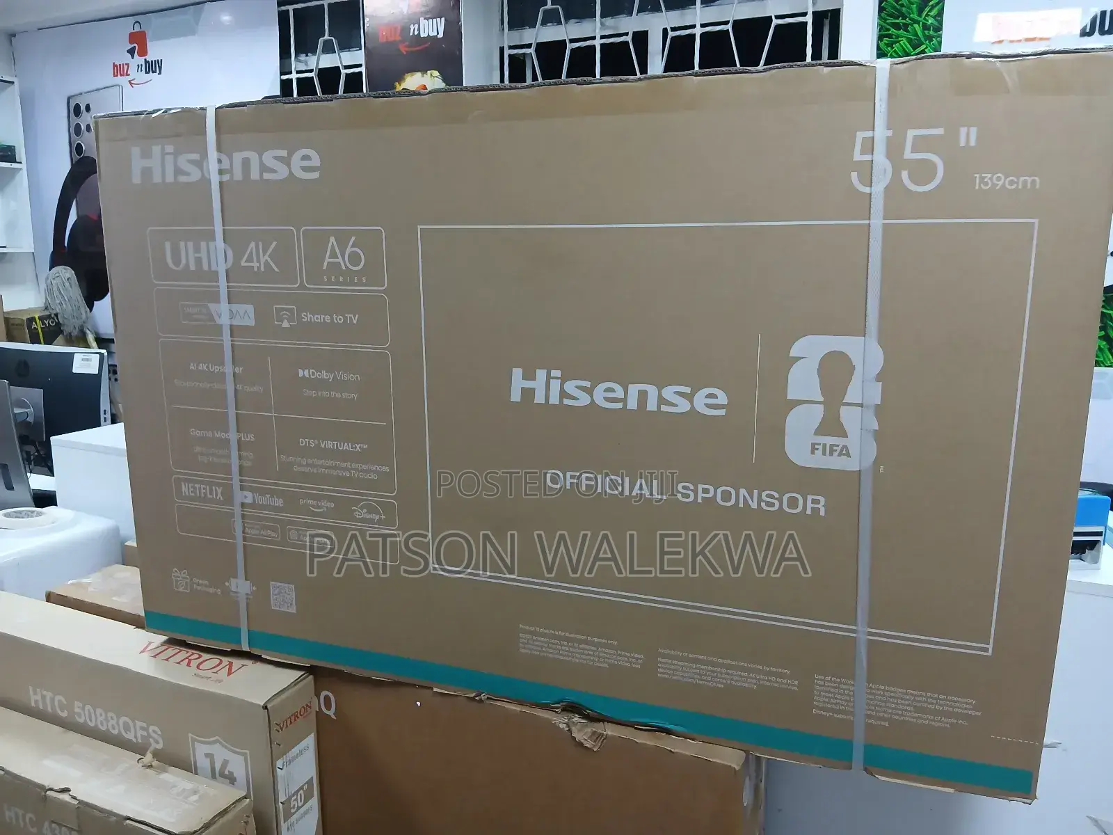 Hisense 55′′ A6q Uhd (New 2026) Smart Frameless Vidaa Tv