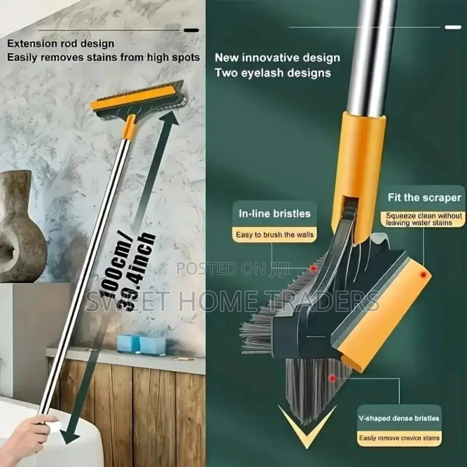 *3-in-1 Floor Scrubbing v- Shaped Brush,