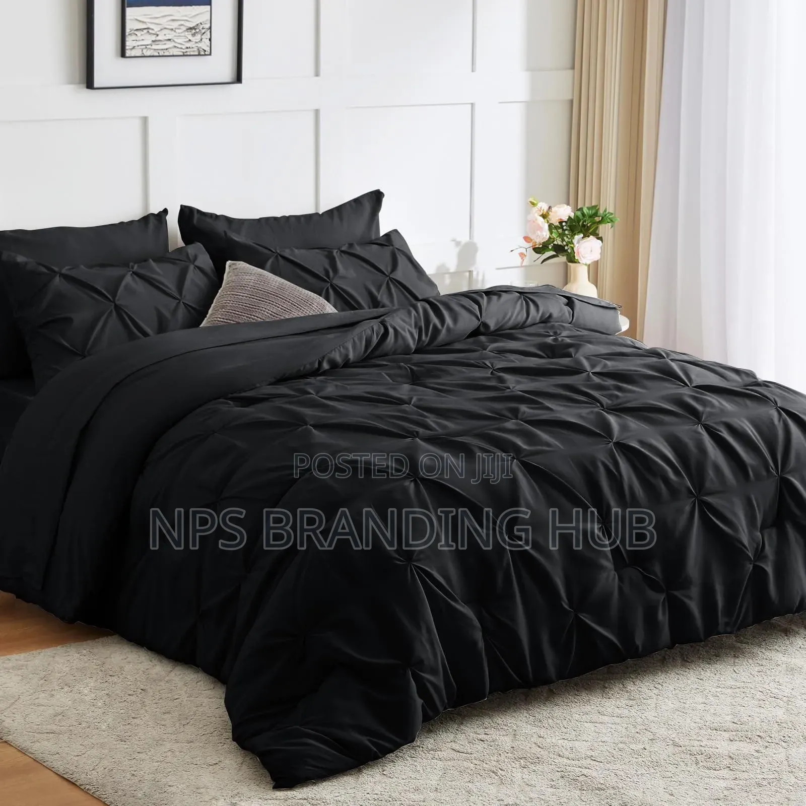 Pinch Pleat Pintuck Duvet Cover Set 6*6/6*7 Sk