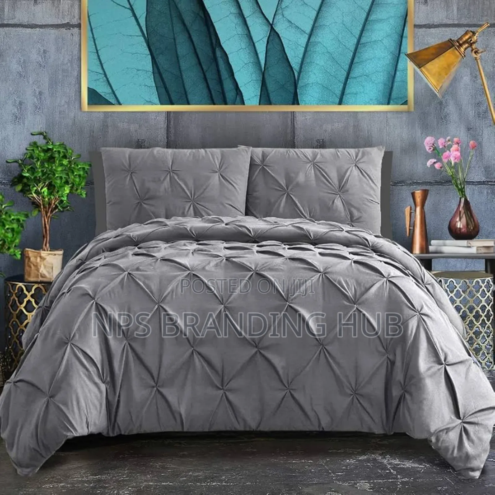 Pinch Pleat Pintuck Duvet Cover Set 6*6/6*7 Sk