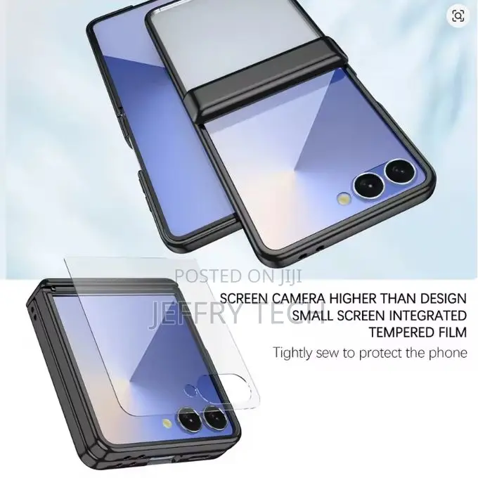 Samsung Galaxy Z Flip 6 Luxury Clear, Transparent With Black Edges Hr