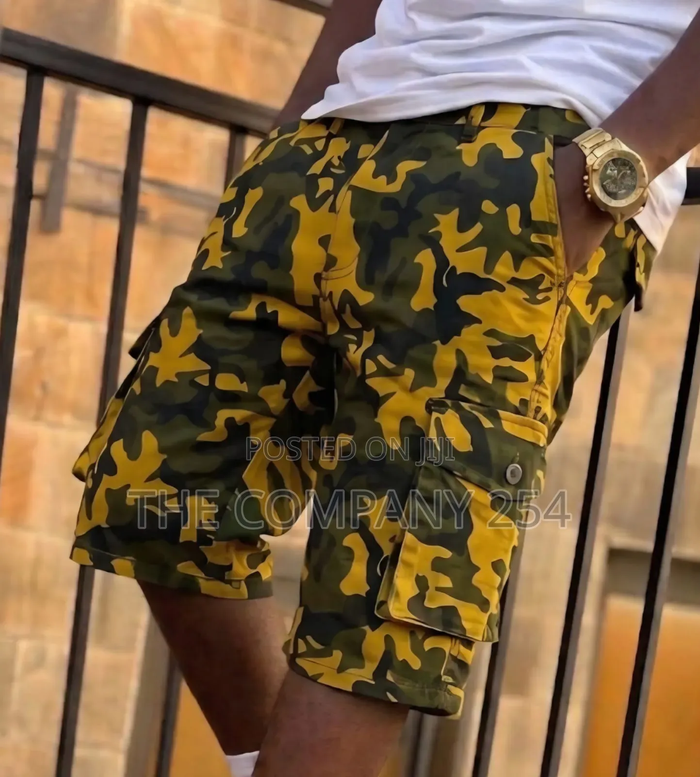 Quality Casual Khaki Camoflage Combat Men Side Pocket Cargo Shorts