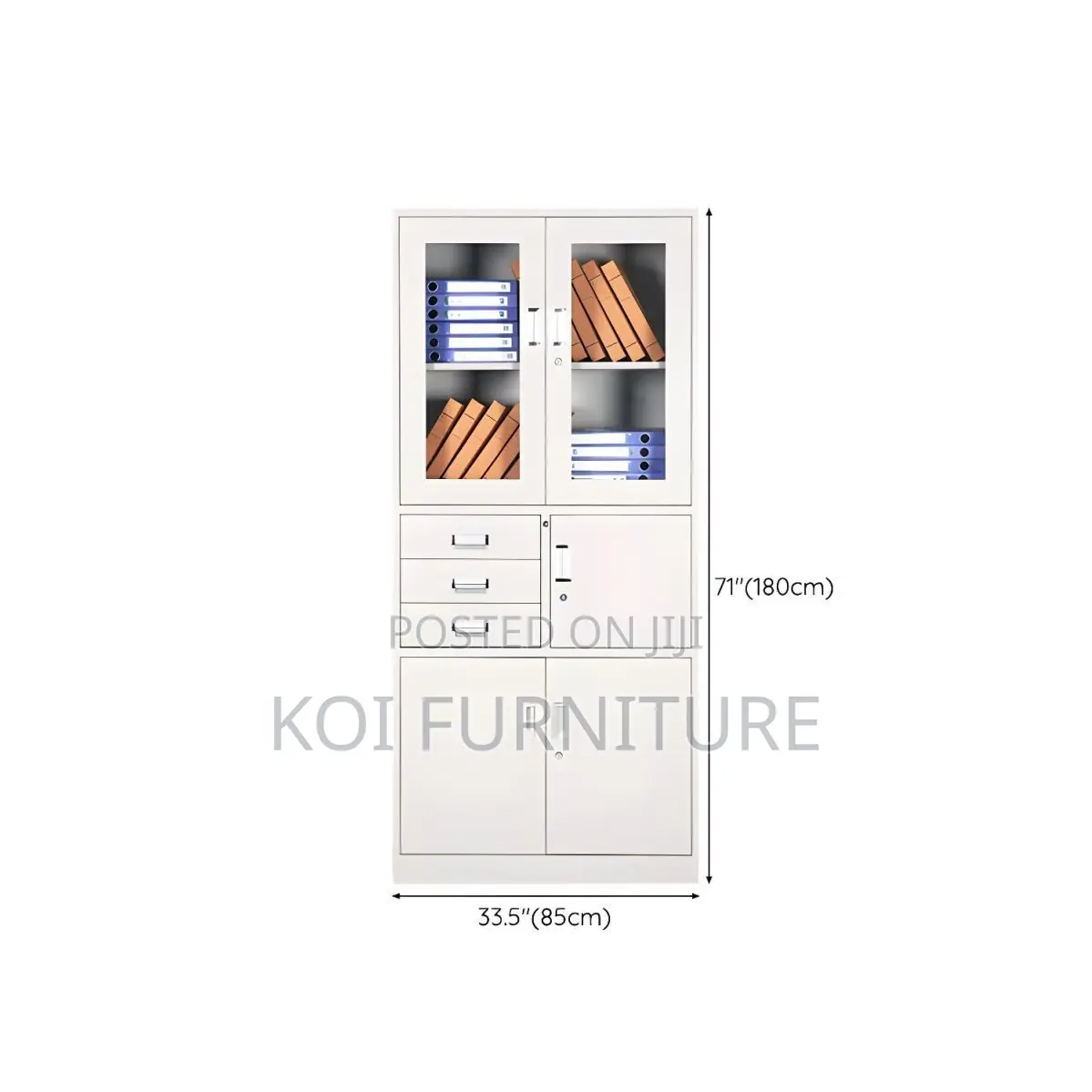 Office Cabinet : 2-Door Metallic Office Filling Cabinet