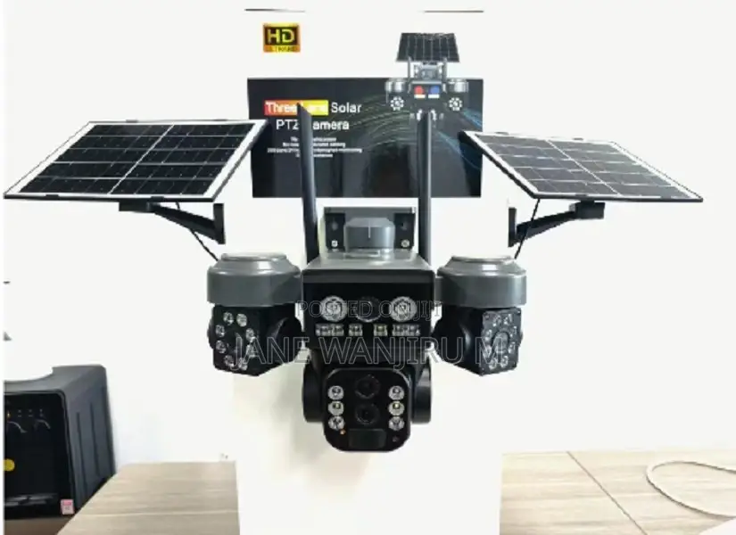 New V380 4g Triple Lens Dual Pannel Security Solar Cameras