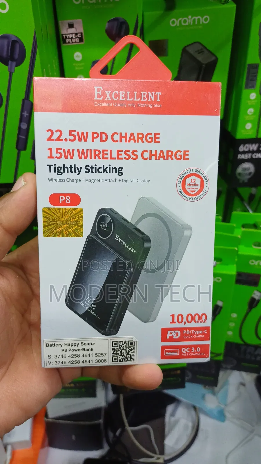 Excellent P8 Wireless Power Bank 10000mah Compact Powerful