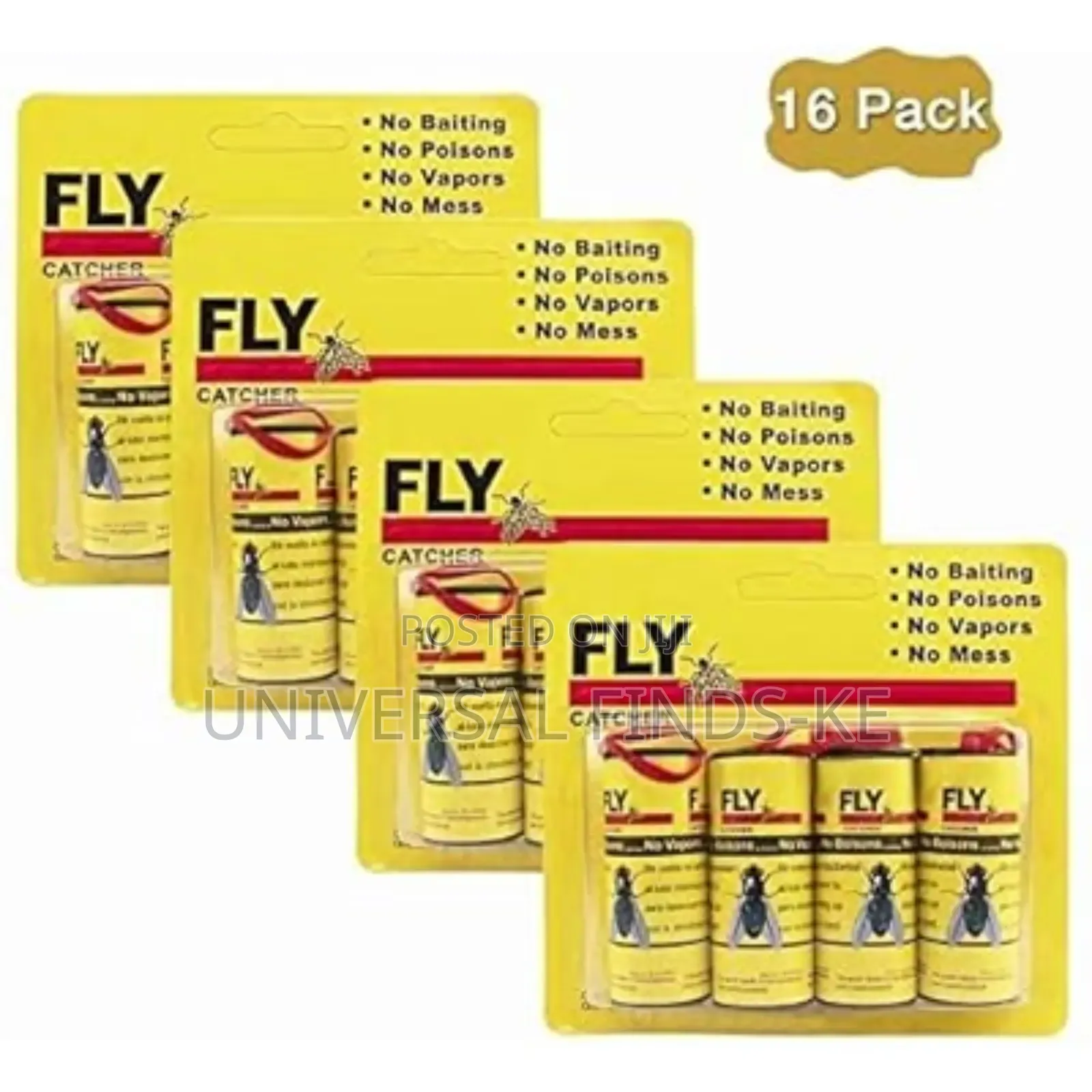 A Yellow 4 PCS of Fly Catcher