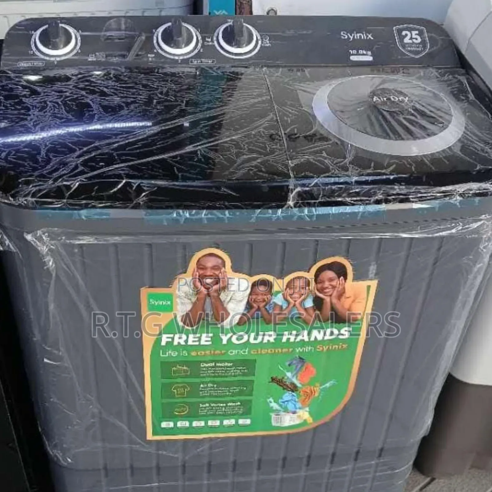 Syinix 10kg Twin Tub Semi-Automatic Washing Machine