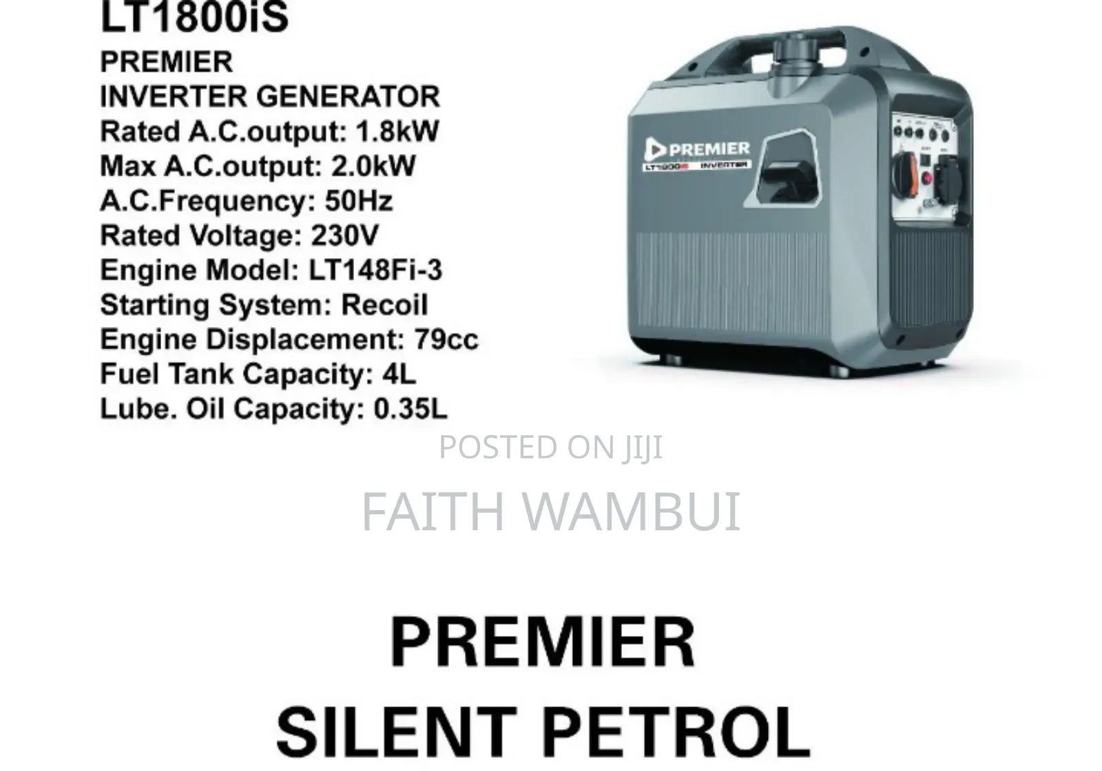 New Arrival Premier Petrol Silent Inverter Generator