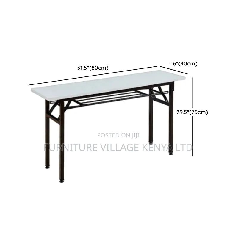 Office Desk; 120cm Foldable Metallic Leg Office Desk