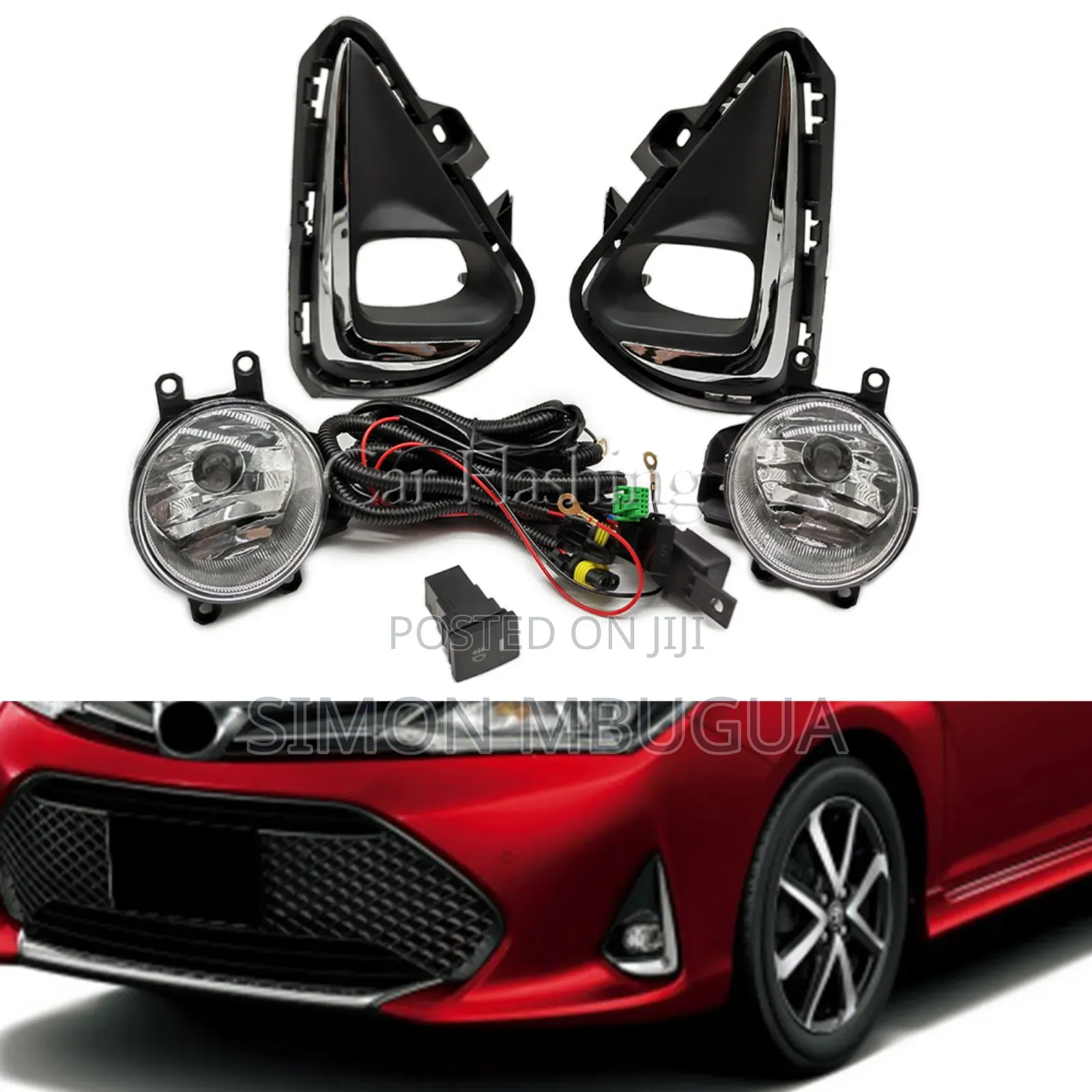 Toyota Axio/Fielder 2017 Complete Foglight Set(Foglights and Covers)