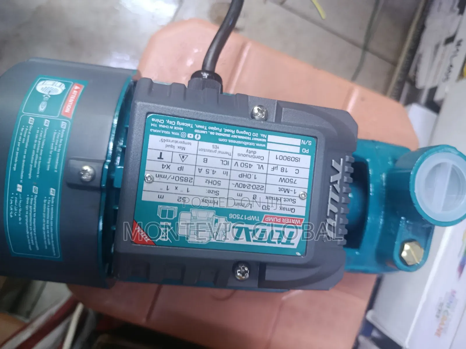 Total Booster Pump 1hp/1hp Total Water Pump