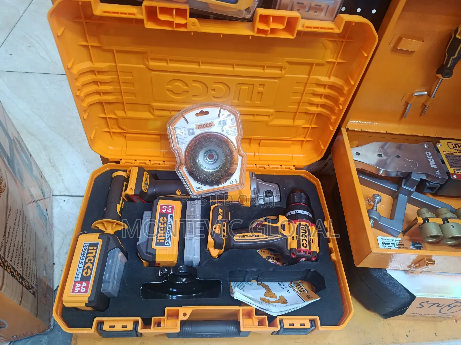 2 1n 1 Combo Ingco /Cordless Ingco Grinder With Cordless Drill