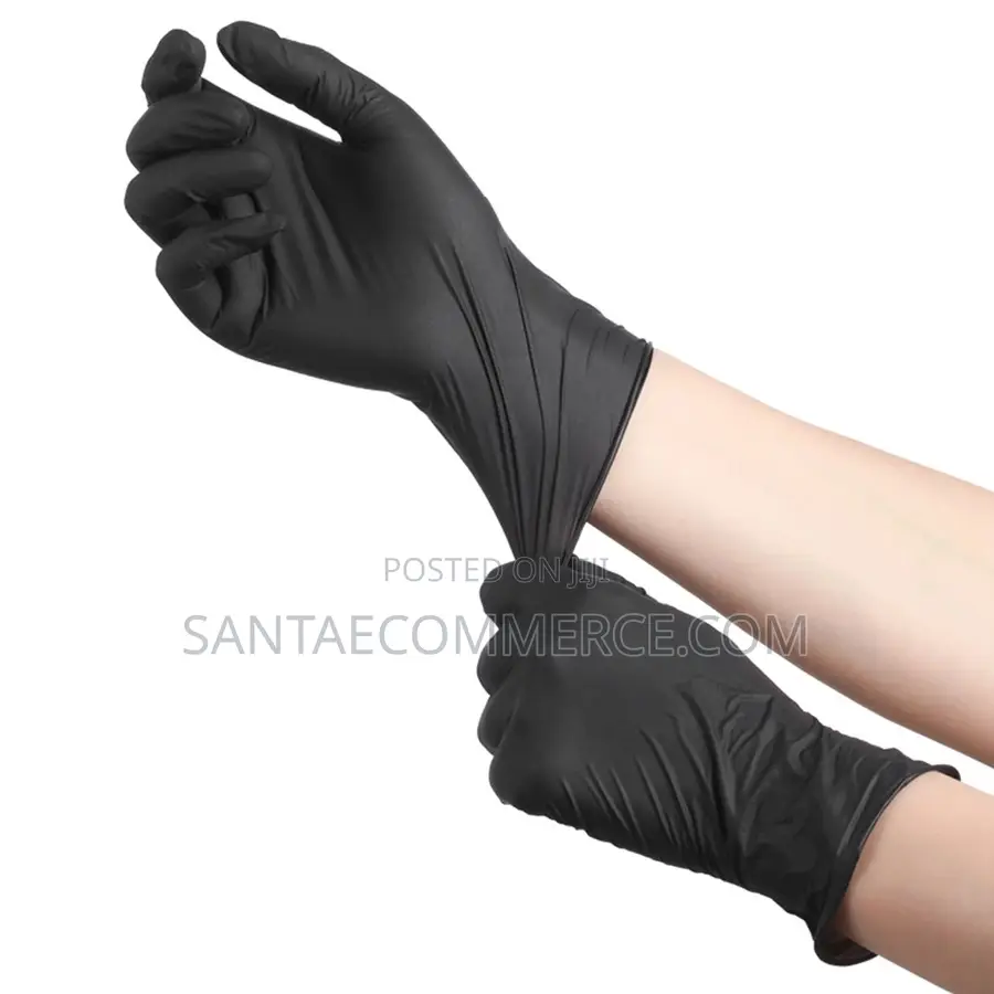Black Nitrile Powder Free Healthcare, Food, Tattooing, Cleaning Gloves