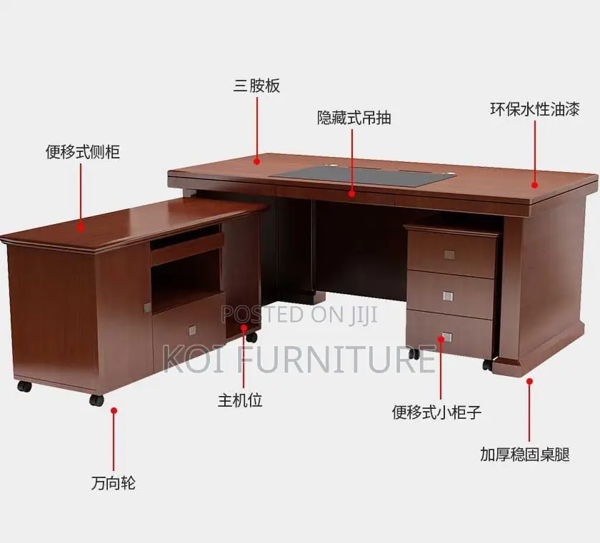 Office Desk; 1800mm Sophiscated Executive Desk