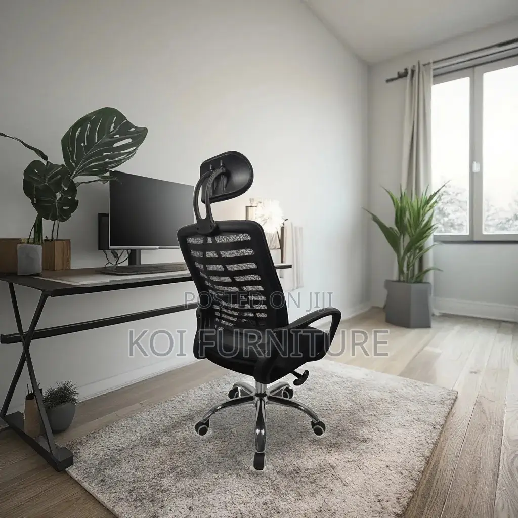 Office Chair; Adjustable Home Office Mesh Black Chair