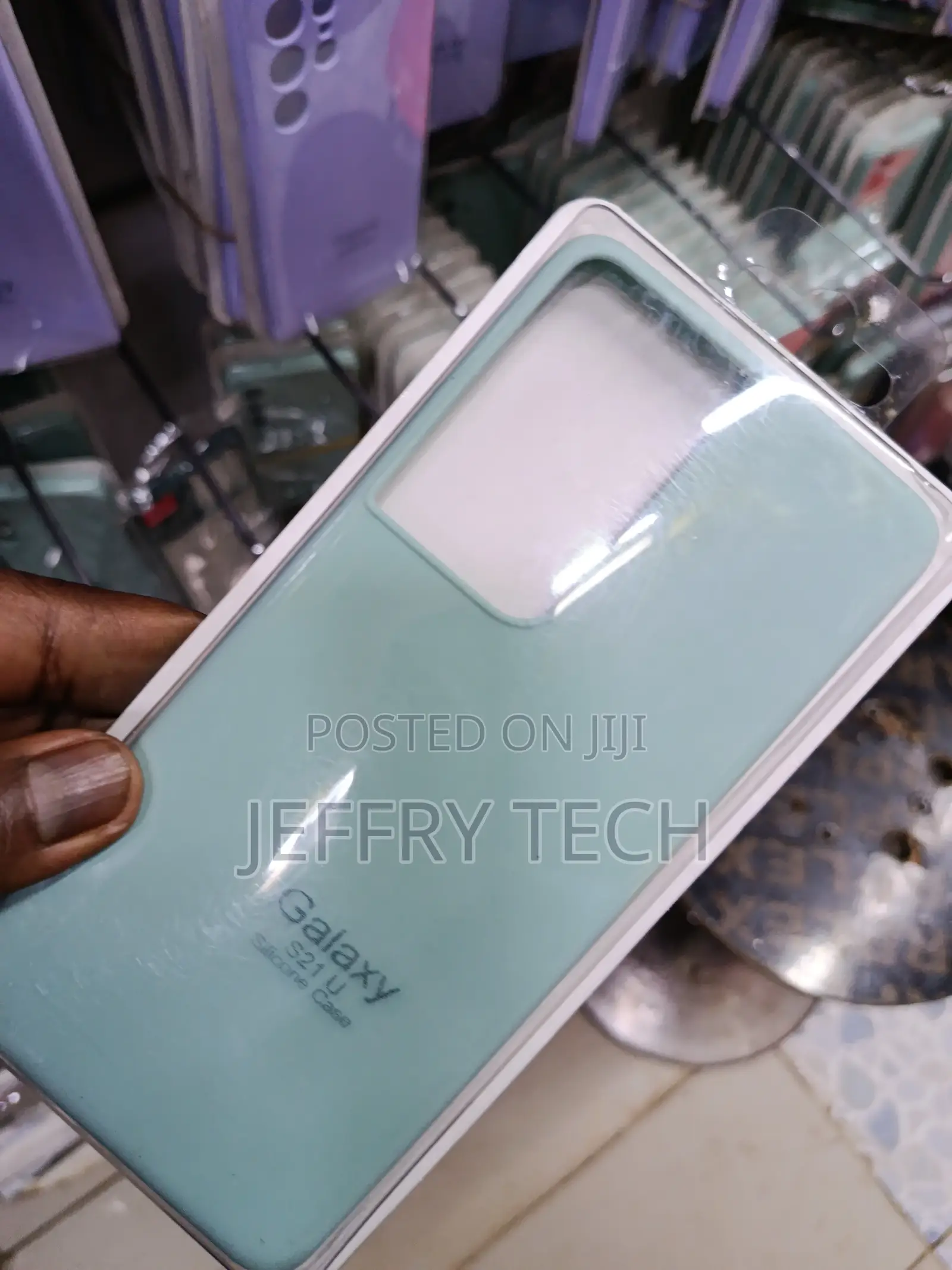 Ader Samsung Galaxy S21 Ultra Silicone Case With Lining-Mint Green