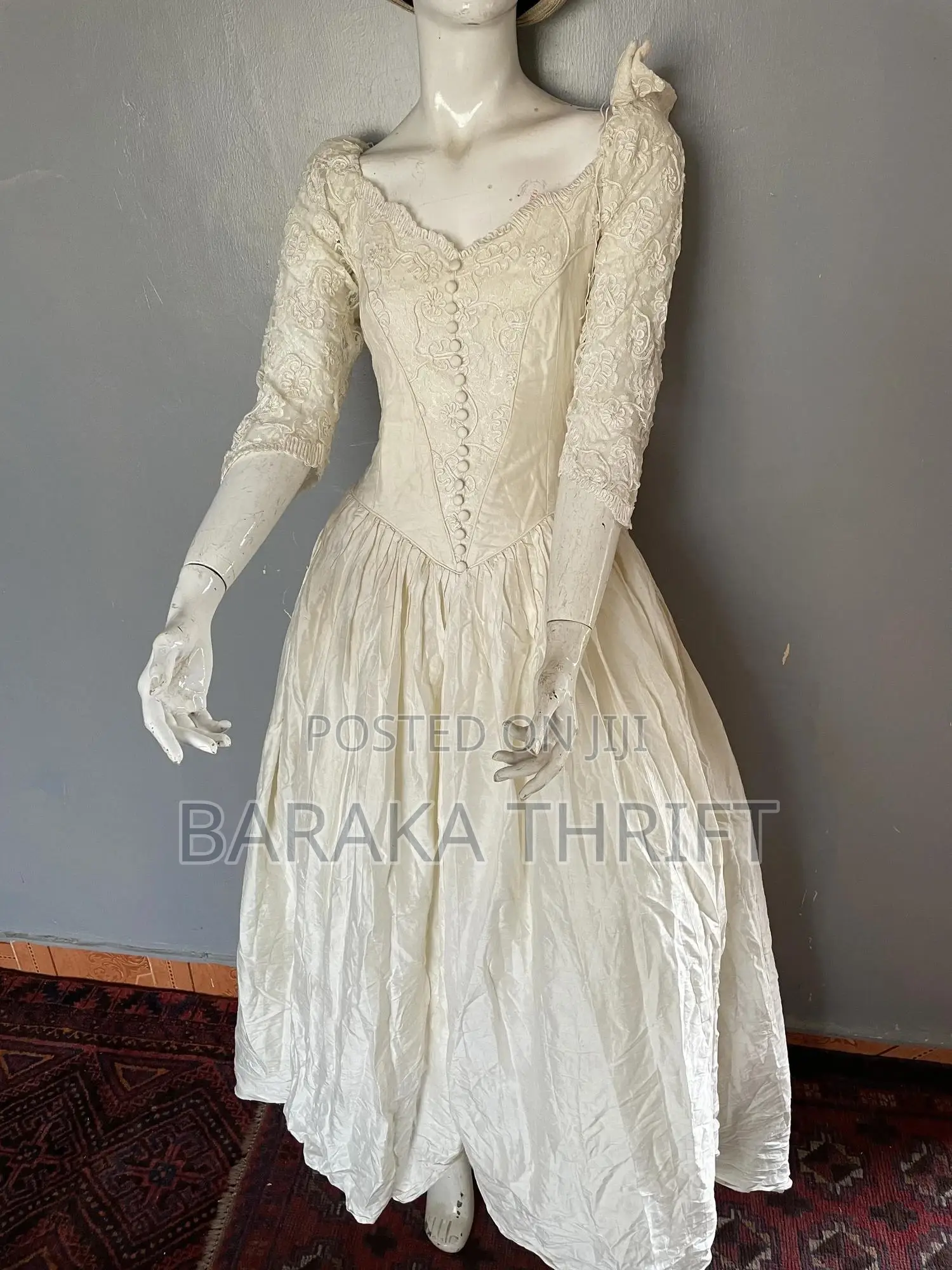 Vintage Helen Marina Wedding Dress (100% Silk)