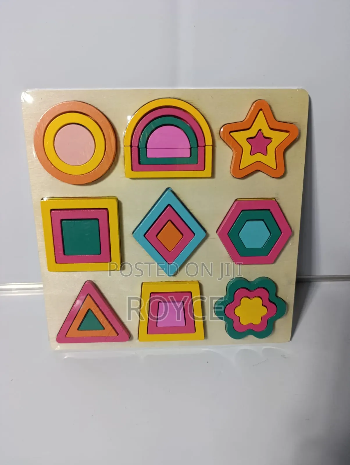 Wooden Puzzle Colors Shape Boards