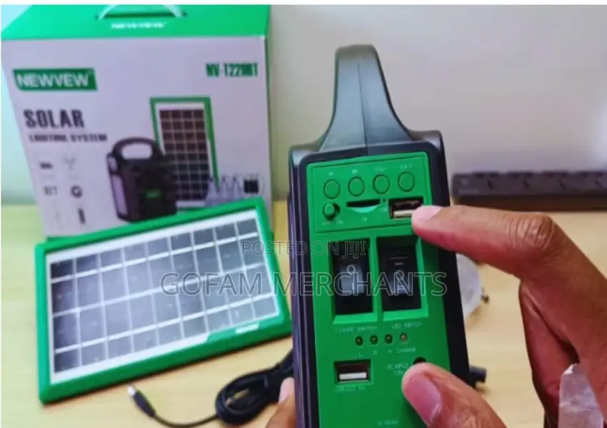 Newvew Solar Lighting Kit With Fm Radio and Bluetooth Music