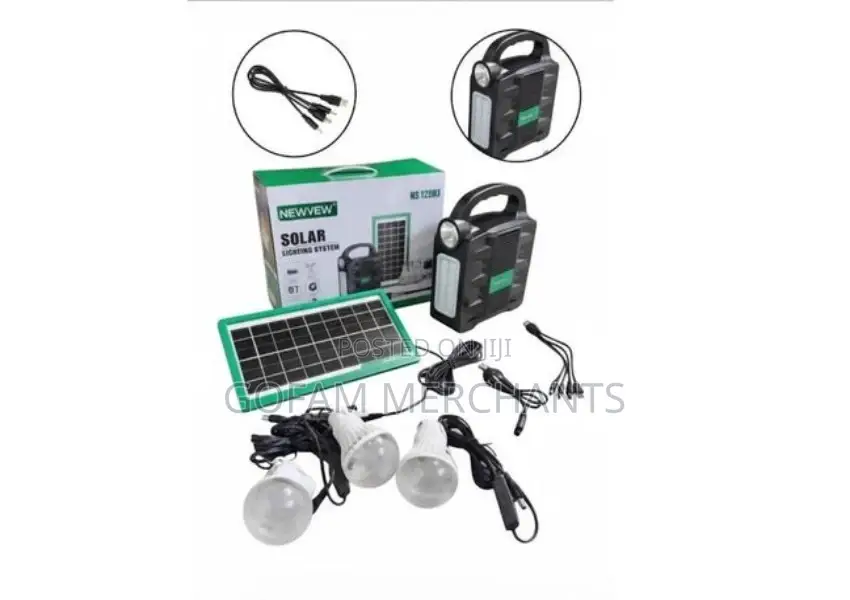 Newvew Solar Lighting Kit With Fm Radio and Bluetooth Music