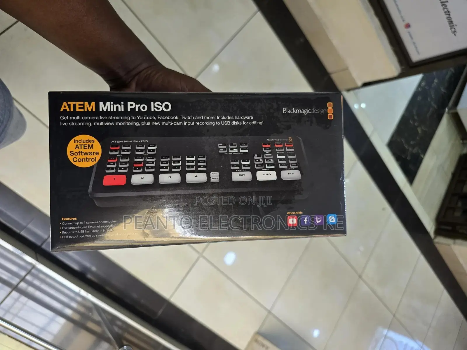 Blackmagic Design Atem Mini Pro Iso Hdmi Live Stream Switcher