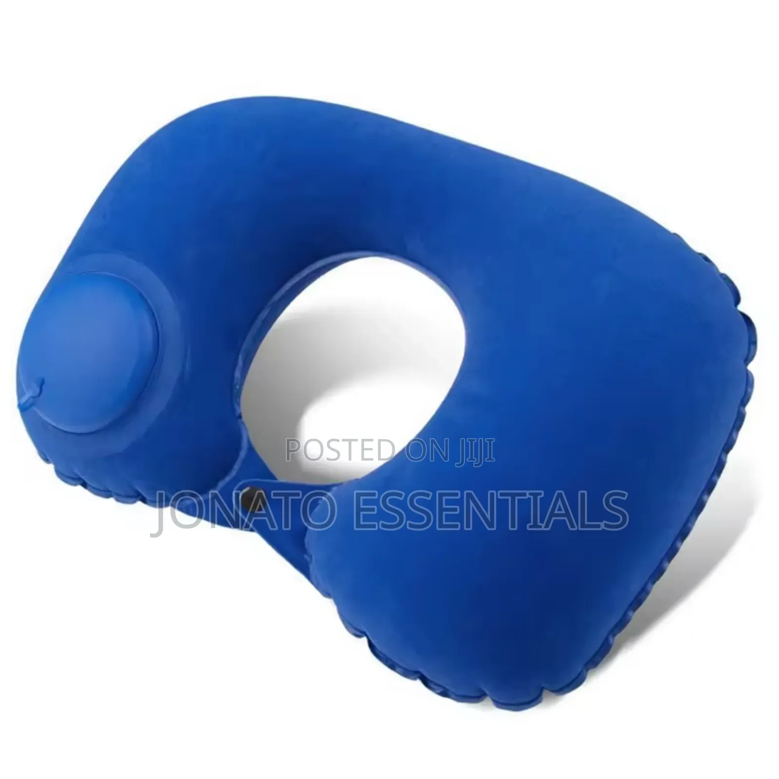Inflatable Travel Neck Pillow With Built-in Pump - Portable U-Shaped