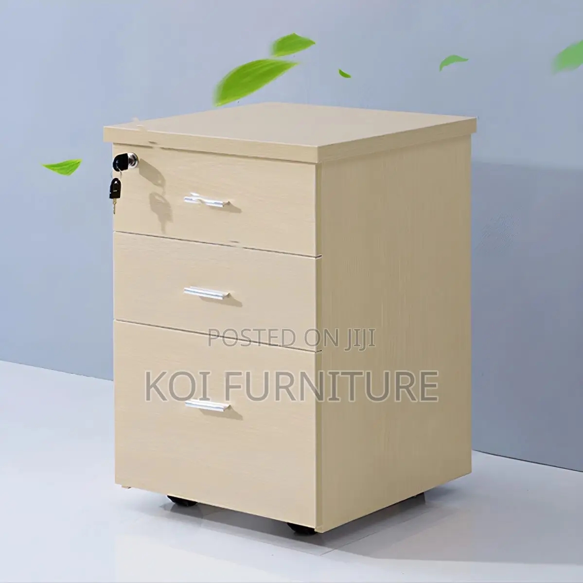 Office Cabinet; Three Drawers Lockable Office Wooden Cabinet