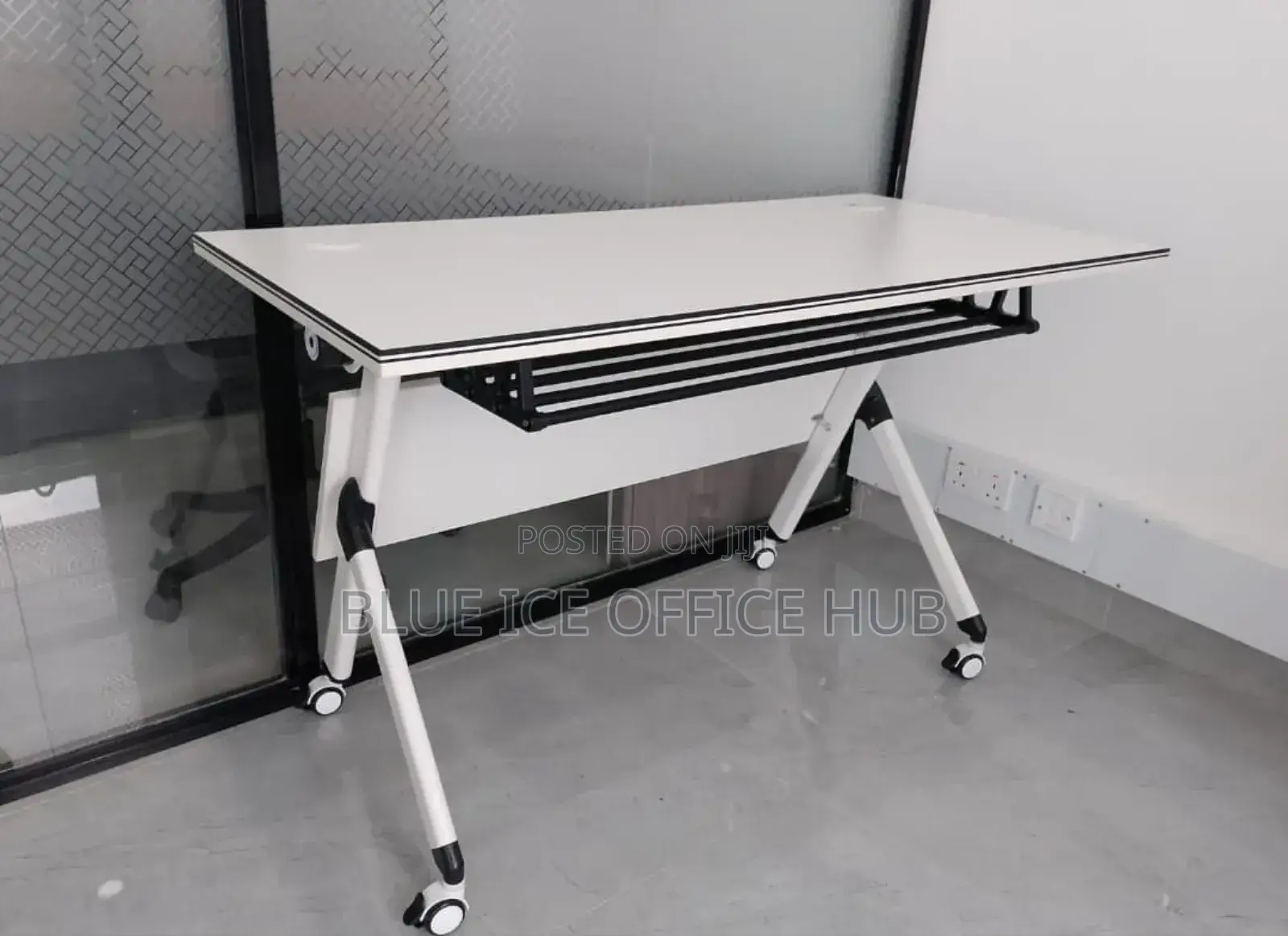 Office Table- Foldable Training Table With Wheels