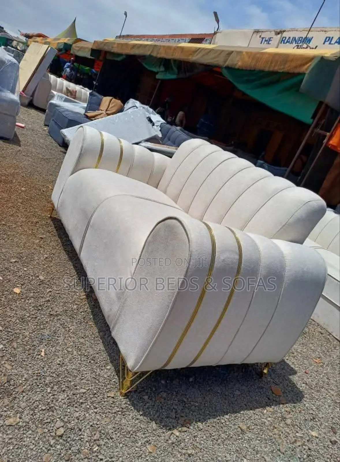 White 3-Seater Sofa