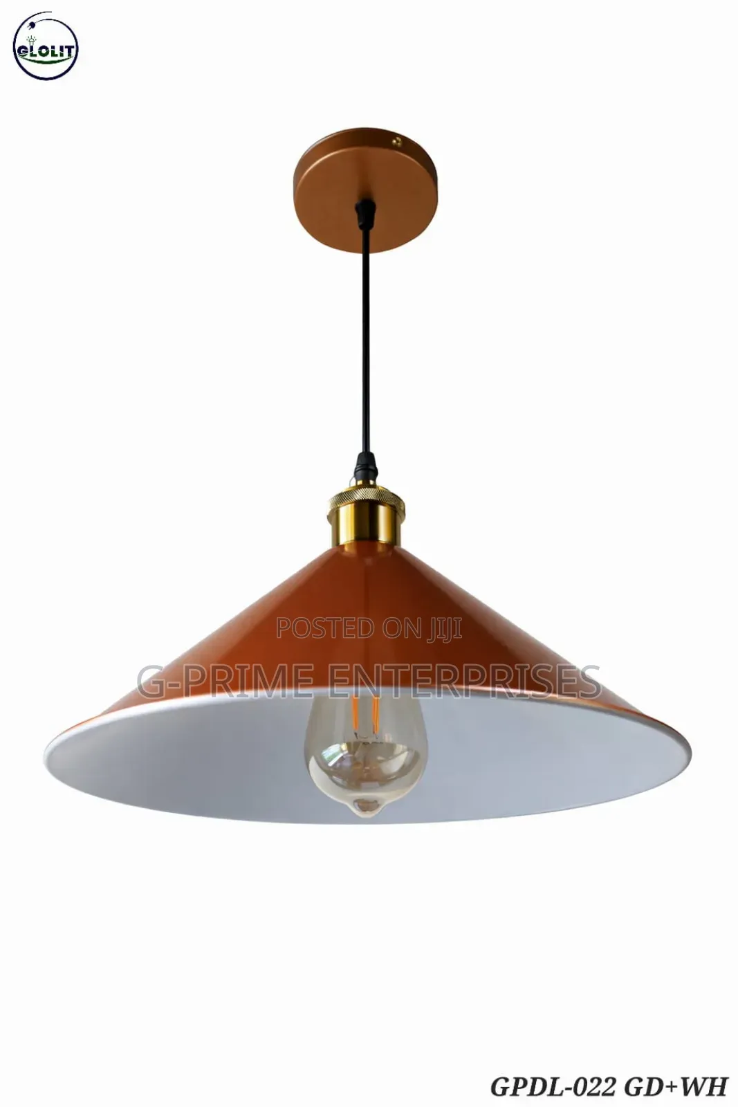 Gold White Pendant Light