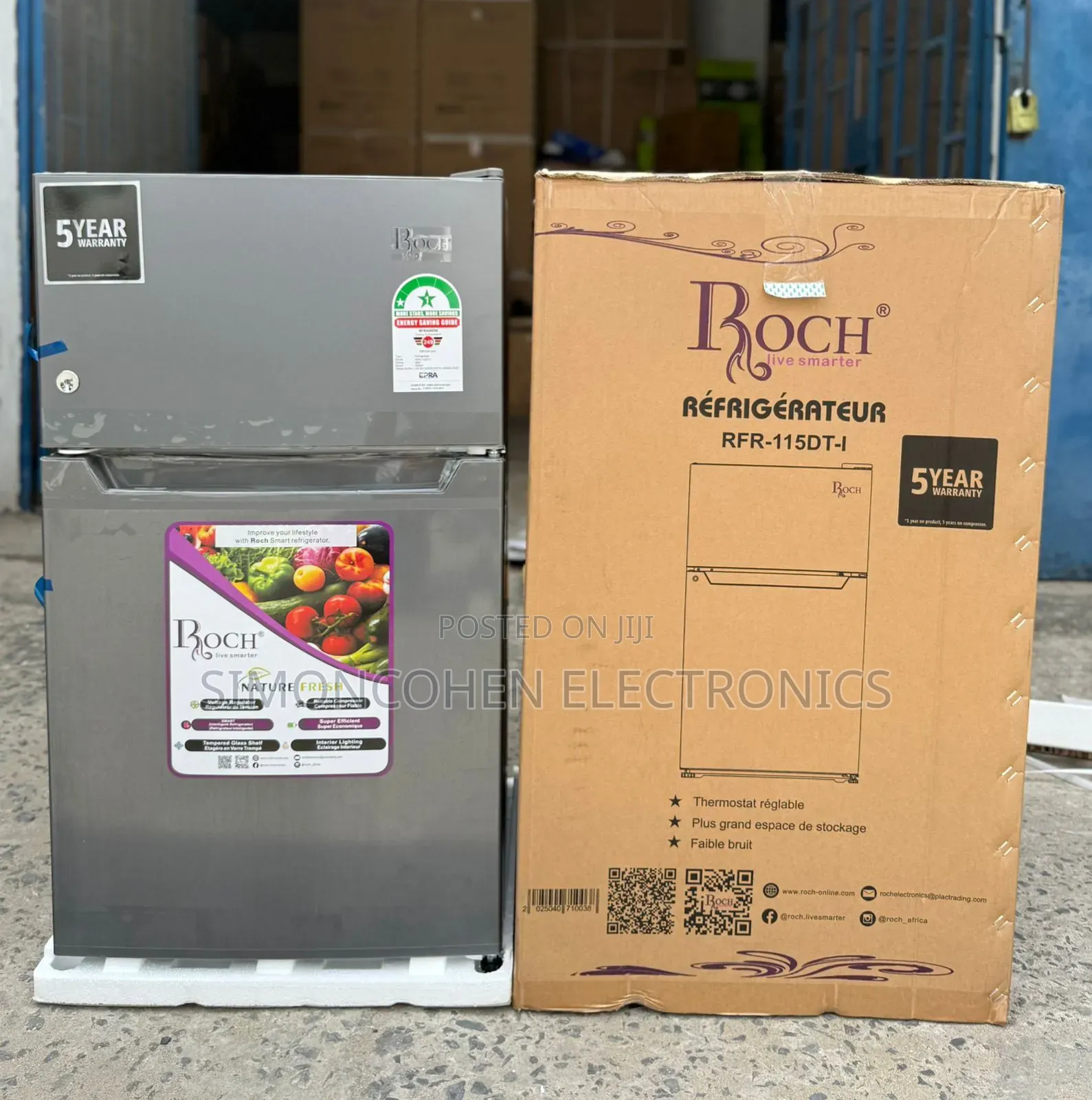 90 Litres Roch Double Door Refrigerator