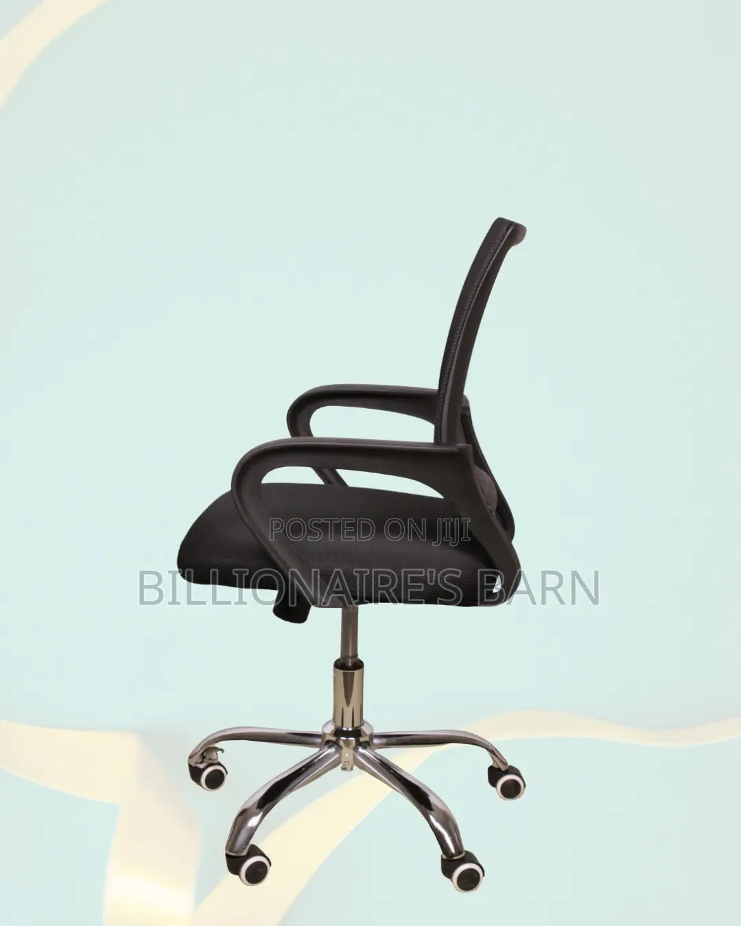 Secretarial Mesh Office Chair Fabric Seat Lumbar Support Seating