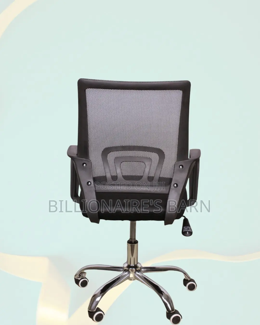 Secretarial Mesh Office Chair Fabric Seat Lumbar Support Seating