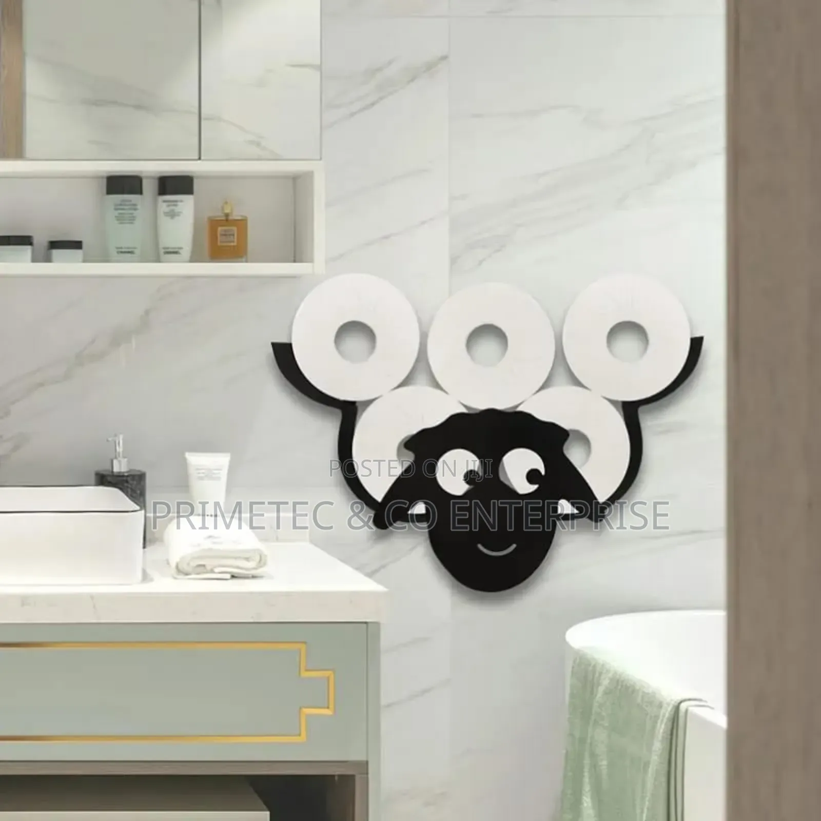 Toilet Paper Holder Wall Mounted Tissue Storage Roll Holder Hold Up