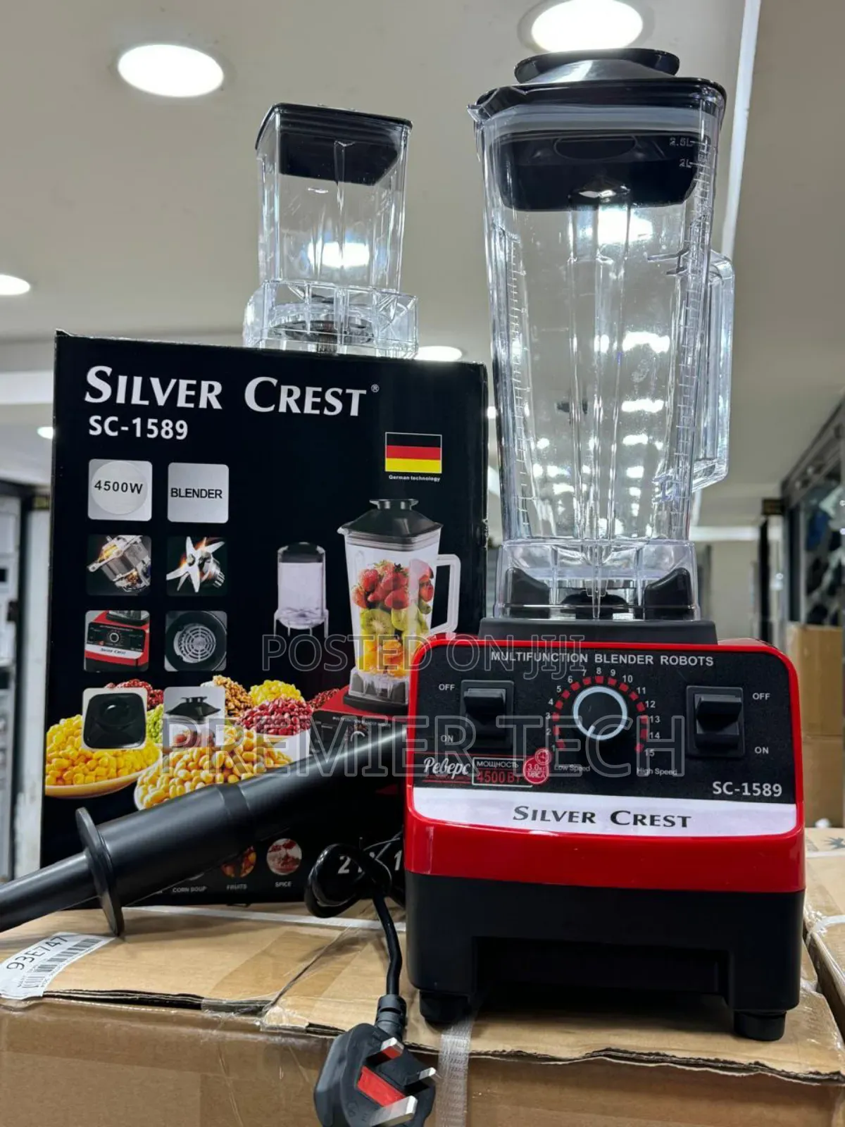 Original Silvercrest Blender4500 Watts Double Jug Back