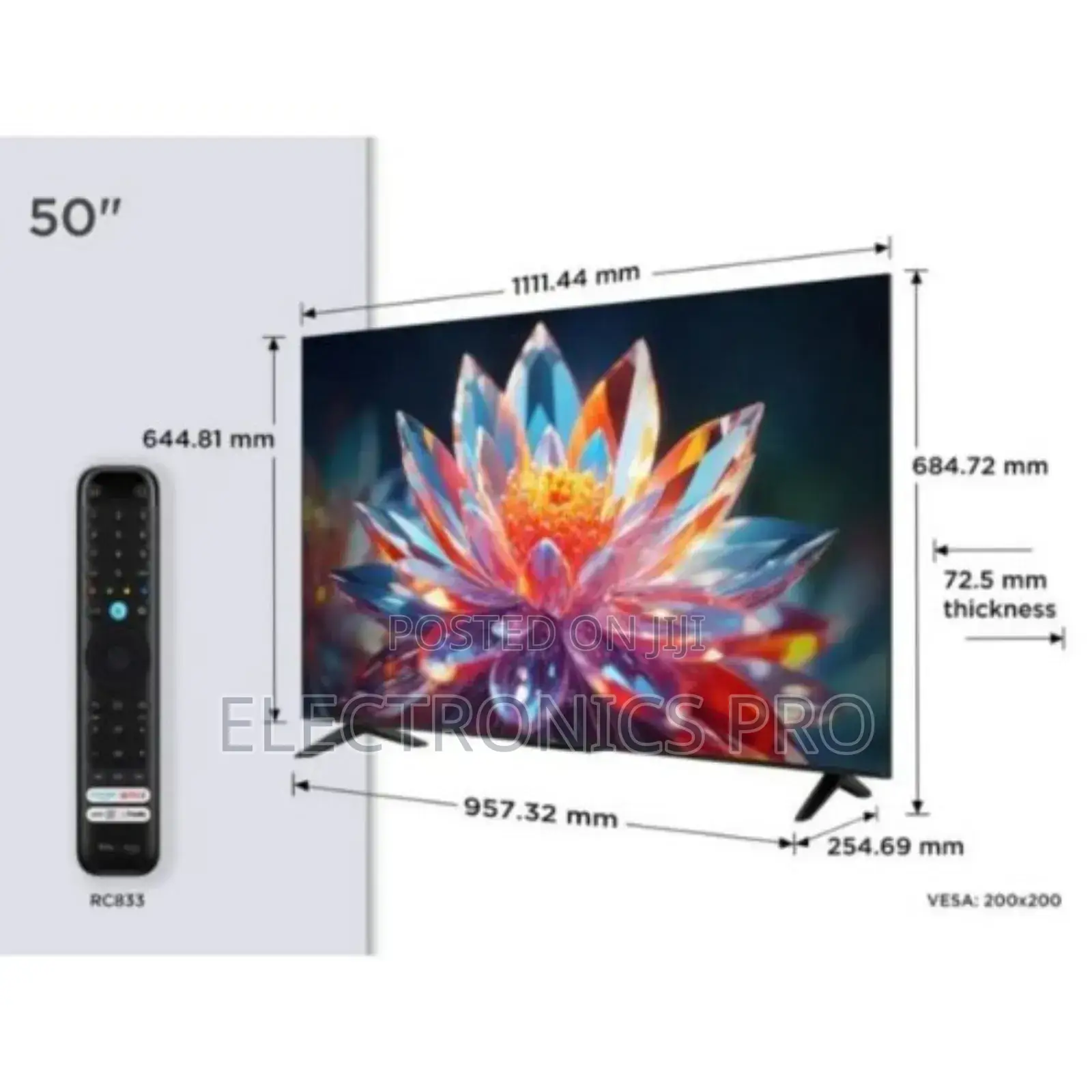 TCL 50 Inch Qled Smart TV – T6d Series, Model 50t6d