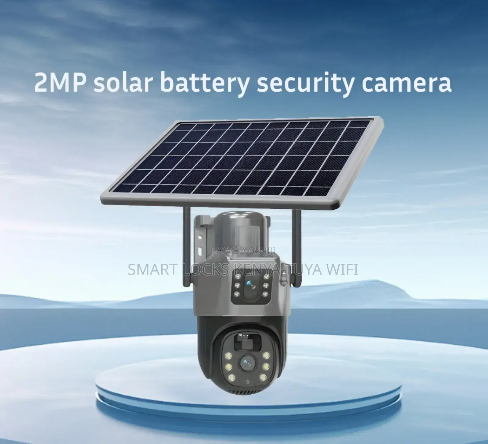 Dual Lens Two Screens 4g PTZ 360 CCTV Camera With Alarm* Solar