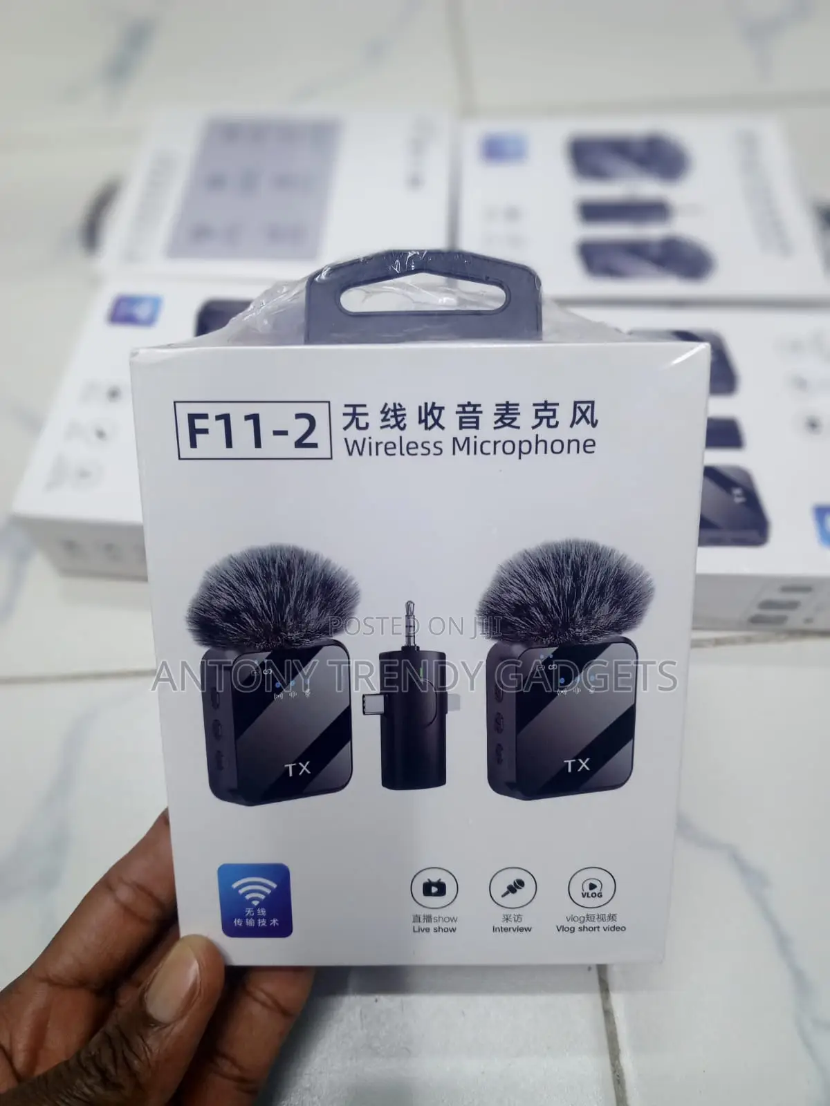 F11-2 Dual Wireless Microphone For iPhone Android Camera