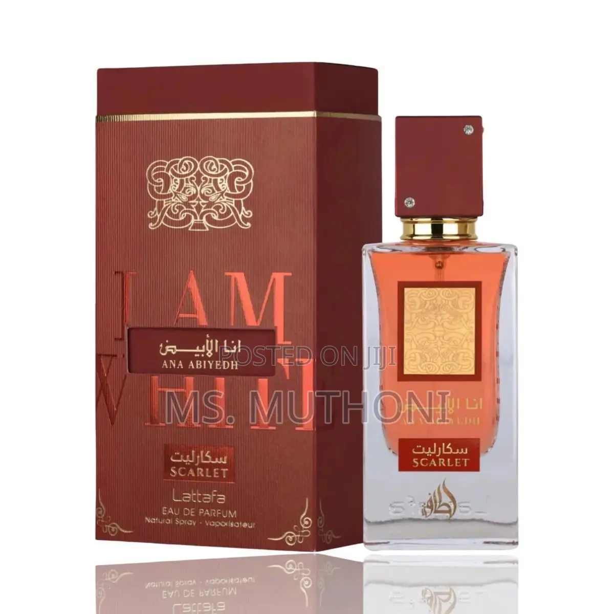 Lattafa Ana Abiyedh Scarlet, a Unisex Floral Fruity Gourmand Fragrance