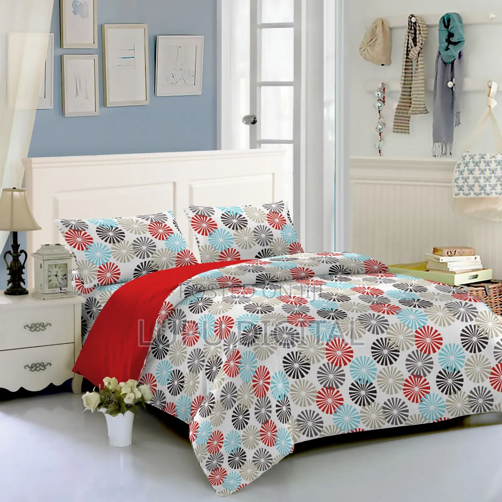6pcs Pure Cotton Double Sided Duvet Cover