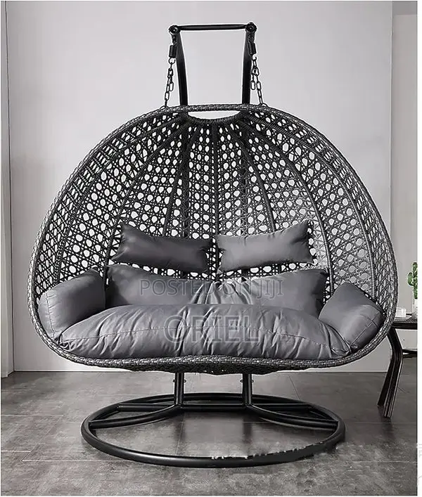 Office Chair : 2-Person Outdoor Hanging Wicker Swing Chair