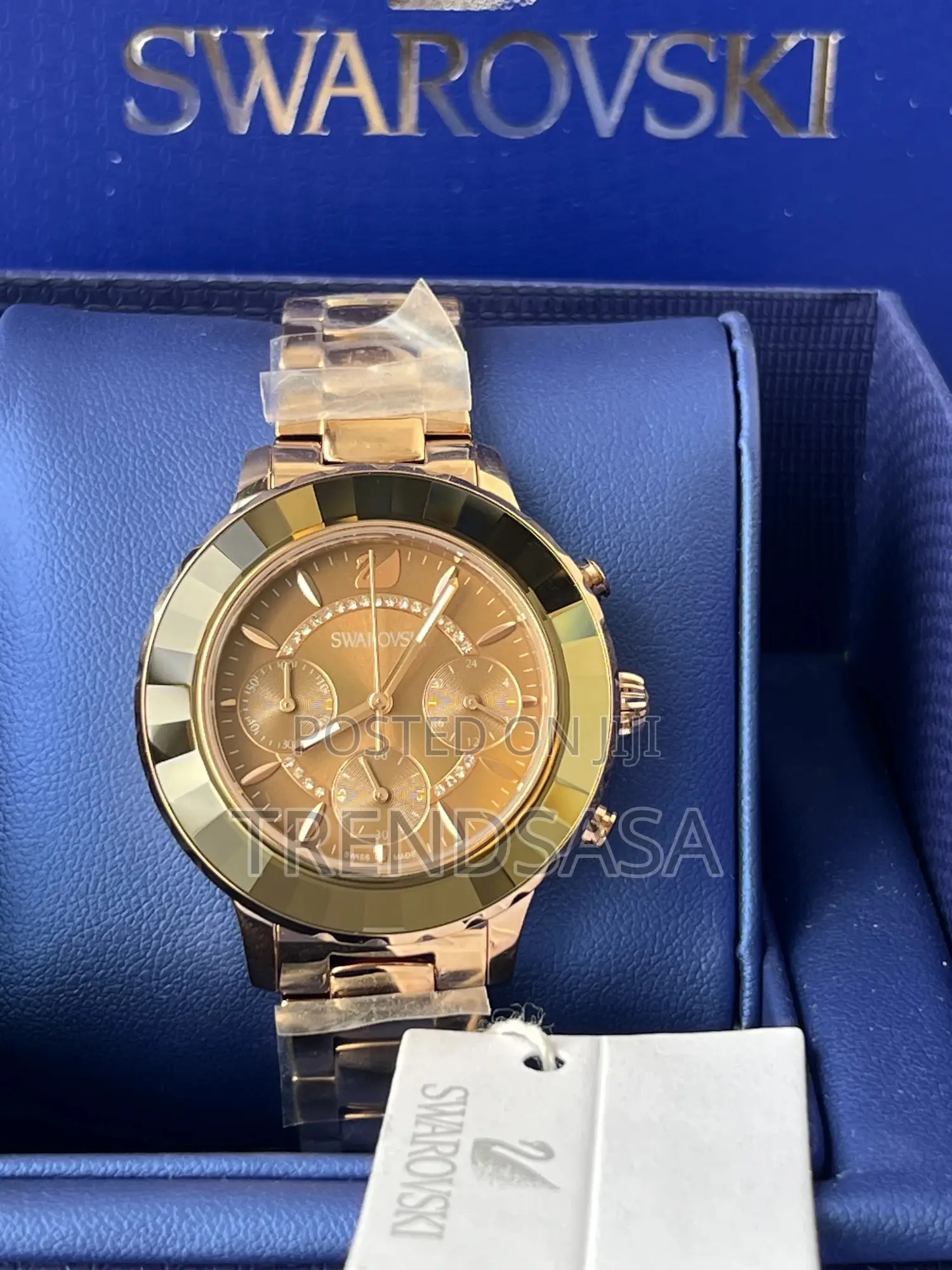 Swarovski Octea Lux Sport Rose Gold Brown and Pink Dial Women Watch